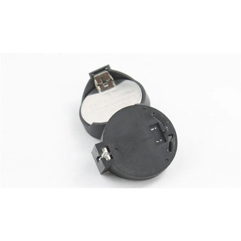 CR2032 2-Pin DIP Coin Cell Battery Holder ABS Material Button Battery Socket