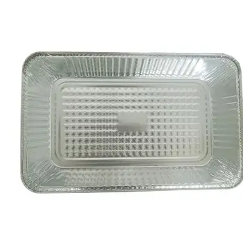Custom Rectangular Disposable Aluminum Takeout Boxes in Different Sizes and Air Fryer Foil Trays Container Type