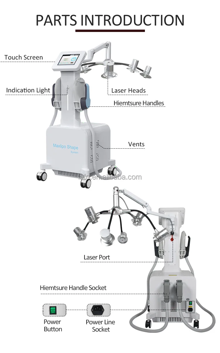best selling products Laser 6d with EMS fat burning body contouring 635nm red light laser therapy HIEMT machine LF-354A