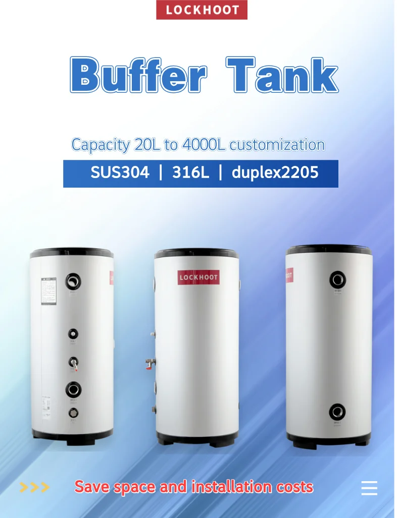 400L Buffer Water Tank for Hot Solar Water RV Household Air Source Heat Pump R290 Battery for Hotels Outdoor Applications