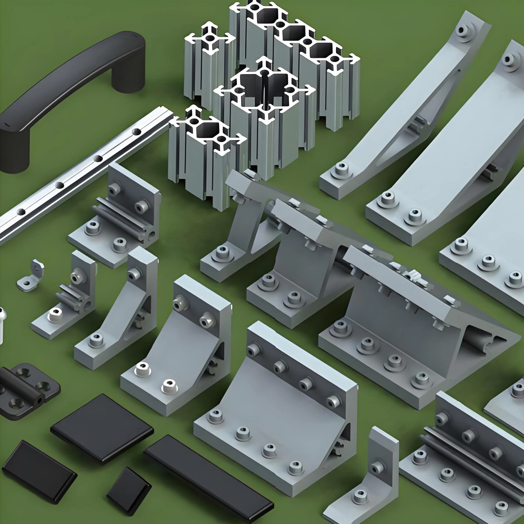 Profils extrudés en aluminium de précision 2020 4040 4080 Séries pour système convoyeur de ligne d'assemblage longueur personnalisée
