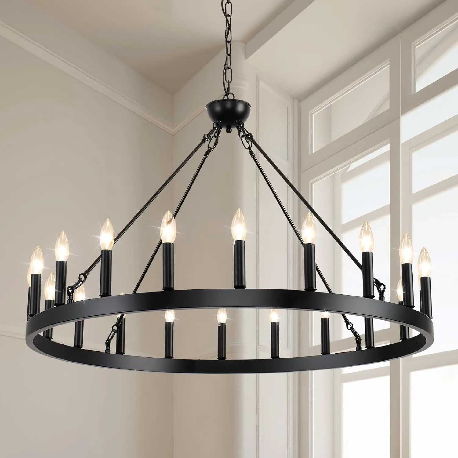 Gantungan Lampu Industri Retro Amerika Lepasan Lampu Langit-langit Besi untuk Ruang Tamu Ruang Makan untuk Amazon Cross-Border