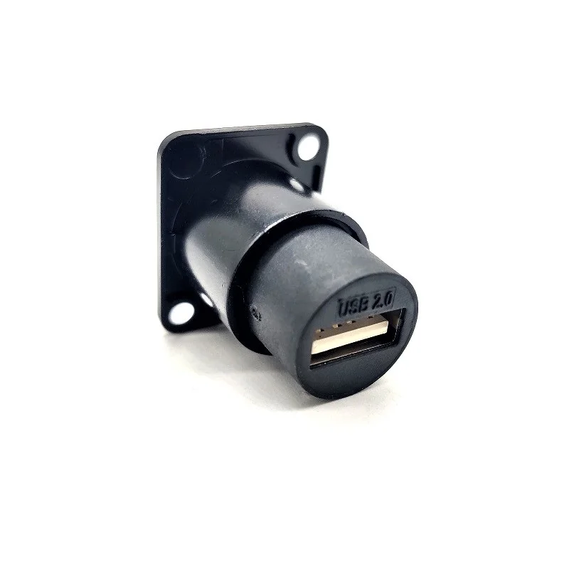 D Housing USB B Female to USB A Female Chassis Connector