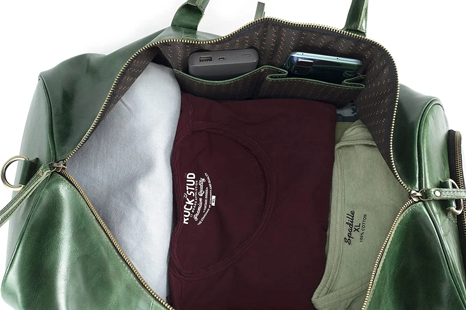Leather Travel Weekender Overnight Duffel Bag with Shoes Compartment for Men Women Gym Sports Luggage Tote Duffle Bags
