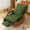 Adjustable [Dark Green Corduroy] Brown Base and Leg Support