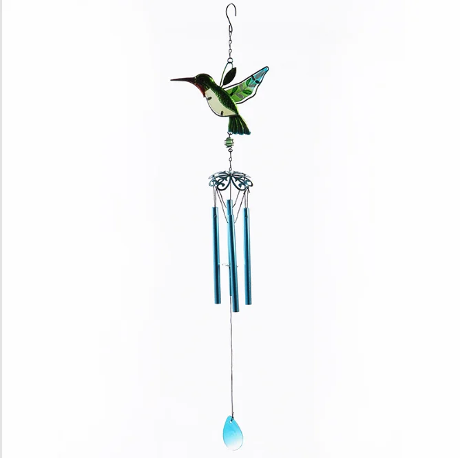 Metal Bird Hanging Wind Chime with Bell Metal Wind Chime Outdoor Medium Wall Hanging Iron Craft Wind Chime for Home Garden