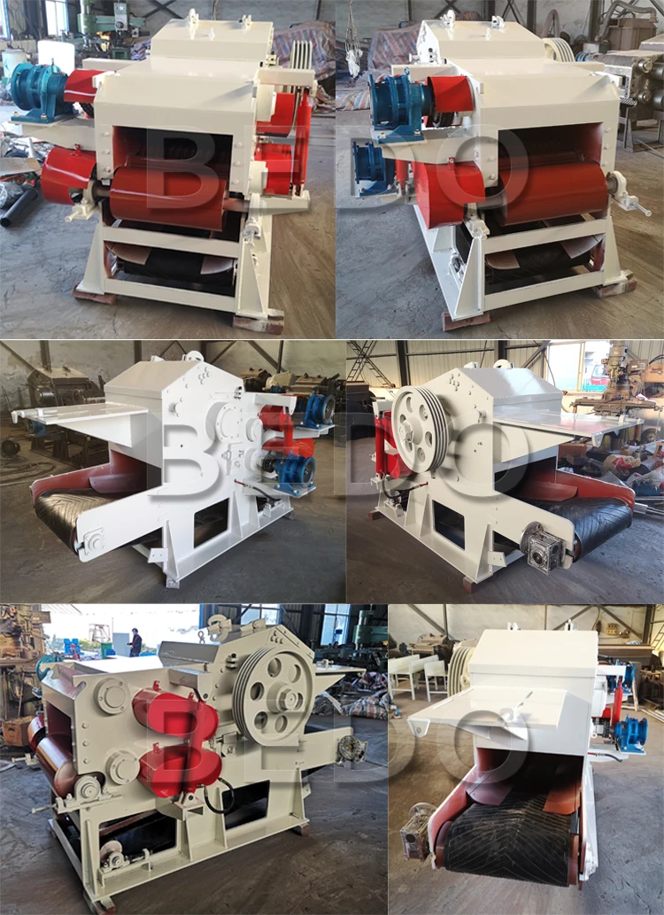 Heavy duty commercial drum wood log branch pallets chipper shredder wood chipping machine chipper forestry machinery