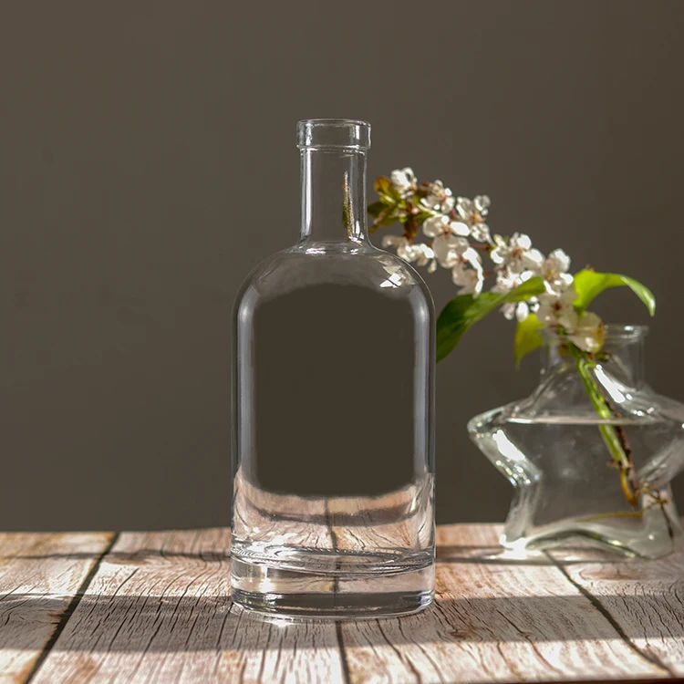 200ml 375ml 500ml 700ml 750ml 1000ml Whiskey Gin Whisky Liquor Glass Vodka Spirit Bottle for Liquor