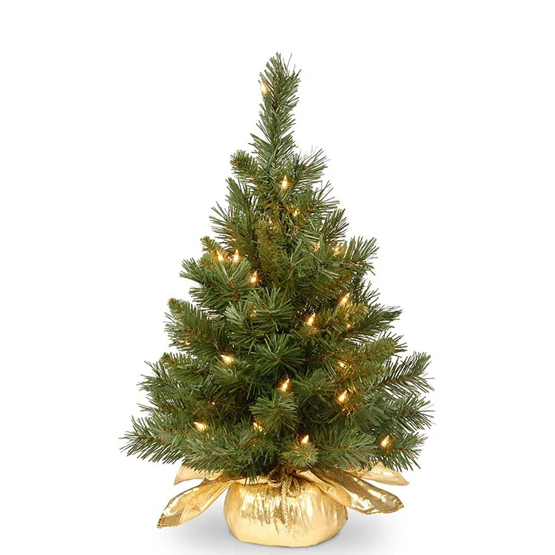 The Best Popular Led Warm Light Table Decoration Small Christmas Tree Custom 40cm Mini Tabletop Christmas Tree