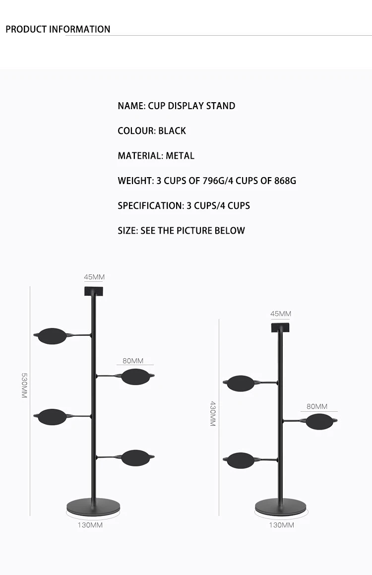 Iron Coffee Cup Holder Storage for Coffee Cup Counter Metal Display Stand Home Milk Tea Shop factory