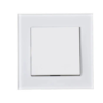 European standard switch  Power Push Button Switches 1gang 250v glass panel switch European style