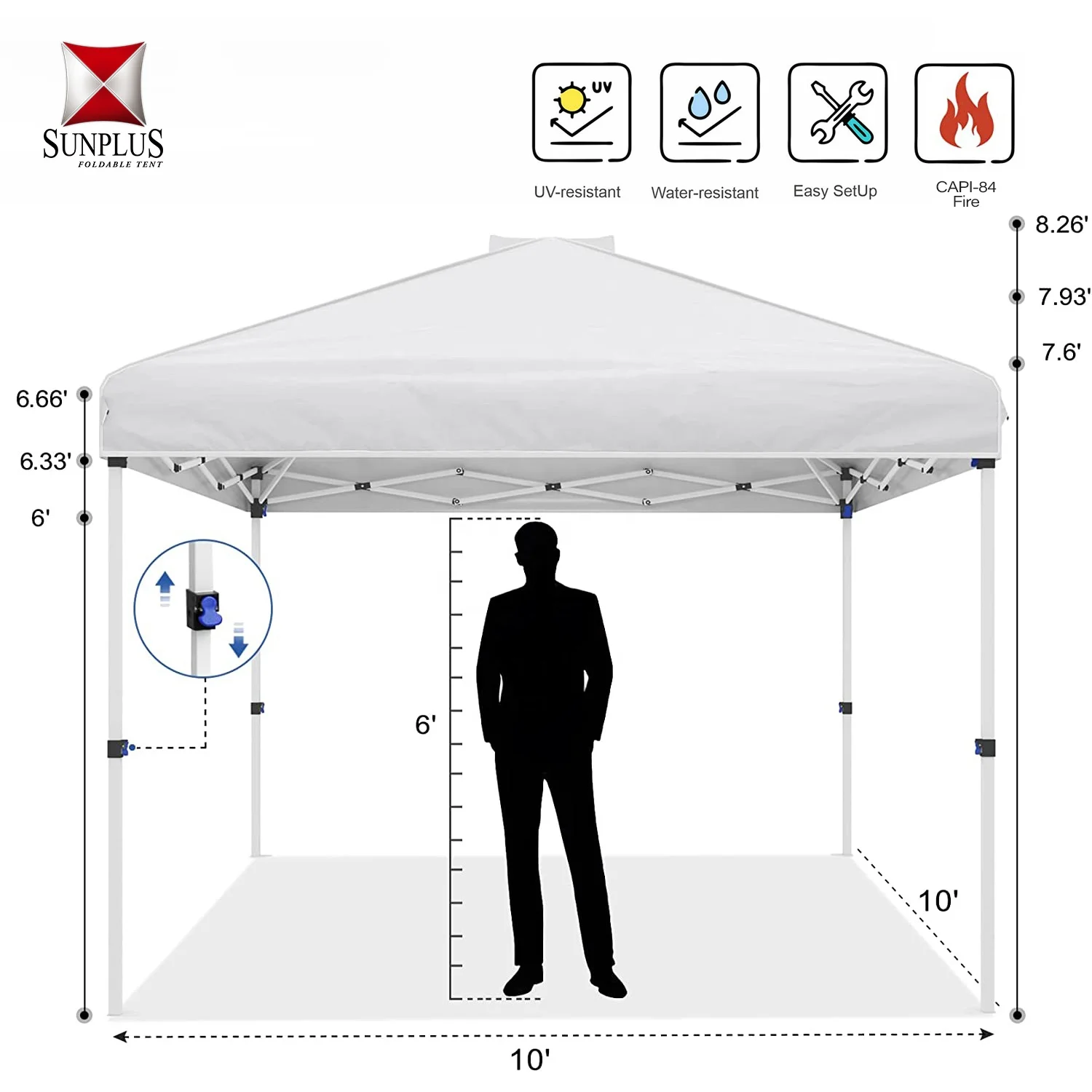 Custom Pop up Canopy Tent Folding Gazebo Oxford Fabric Trade Show Tent - Garden Shade Pavilion, Event Shelter, Outdoor Canopie