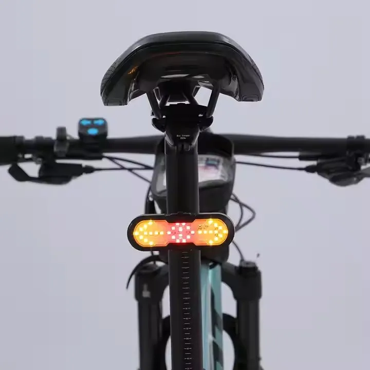 USB Charging LED Bicycle Riding Light  Multifunctional Turn Tail Horn Night  Riding Warning Rechargeable Light