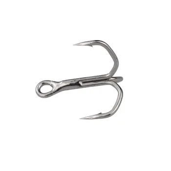 4X Reinforced Heavy Duty Treble Hook, Triangle Sharp Barbed Treble Anchor Hook, Multi Sizes 50 Pcs Pack Fishing Hooks – Hooks – view 2