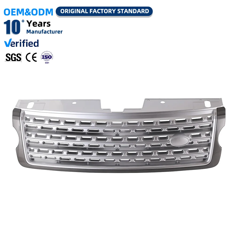 LR055880-B Custom Silver Auto Parts Cars Front Grille Modification Accessories Mesh Grilles Car Grills for Range Rover