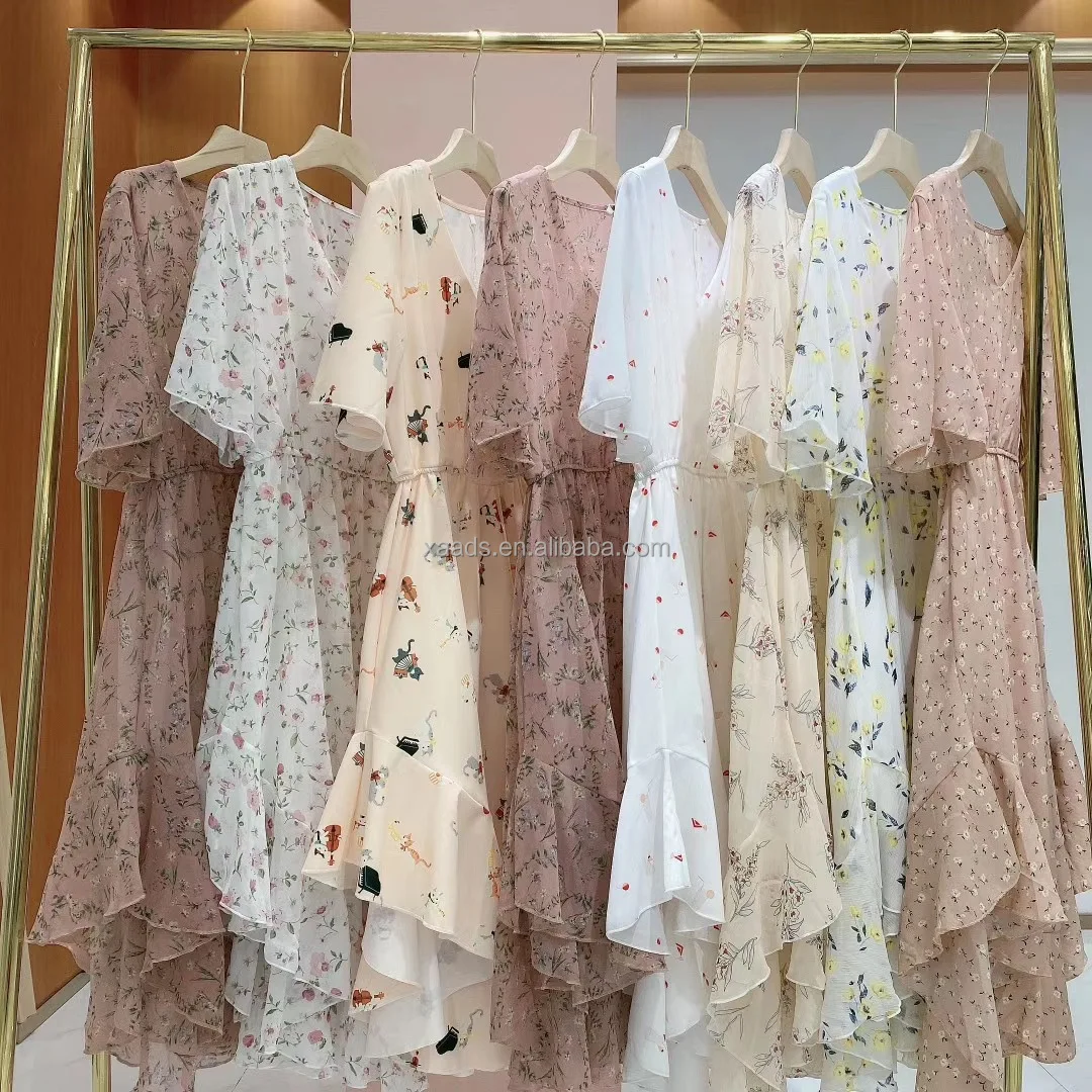 Sweet Floral Dress Bales French Skirts Wholesale Second Hand Clothing ...