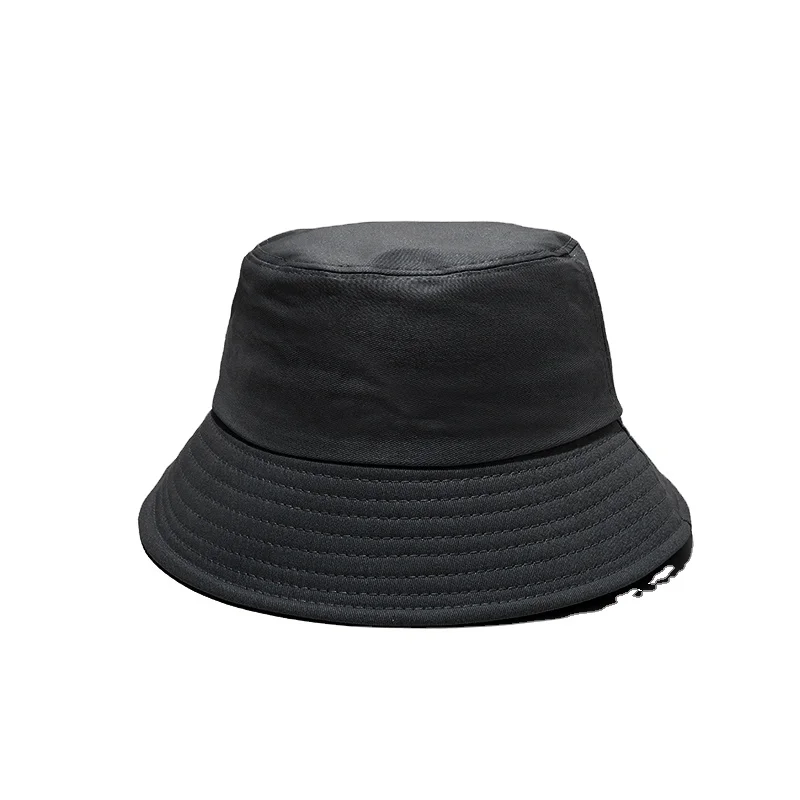 Custom Sublimated 3d Embroidery Logo Fisherman Hat Flat Top Wide Brim Cotton Foldable Vintage Denim Washed Bucket Hat for Women