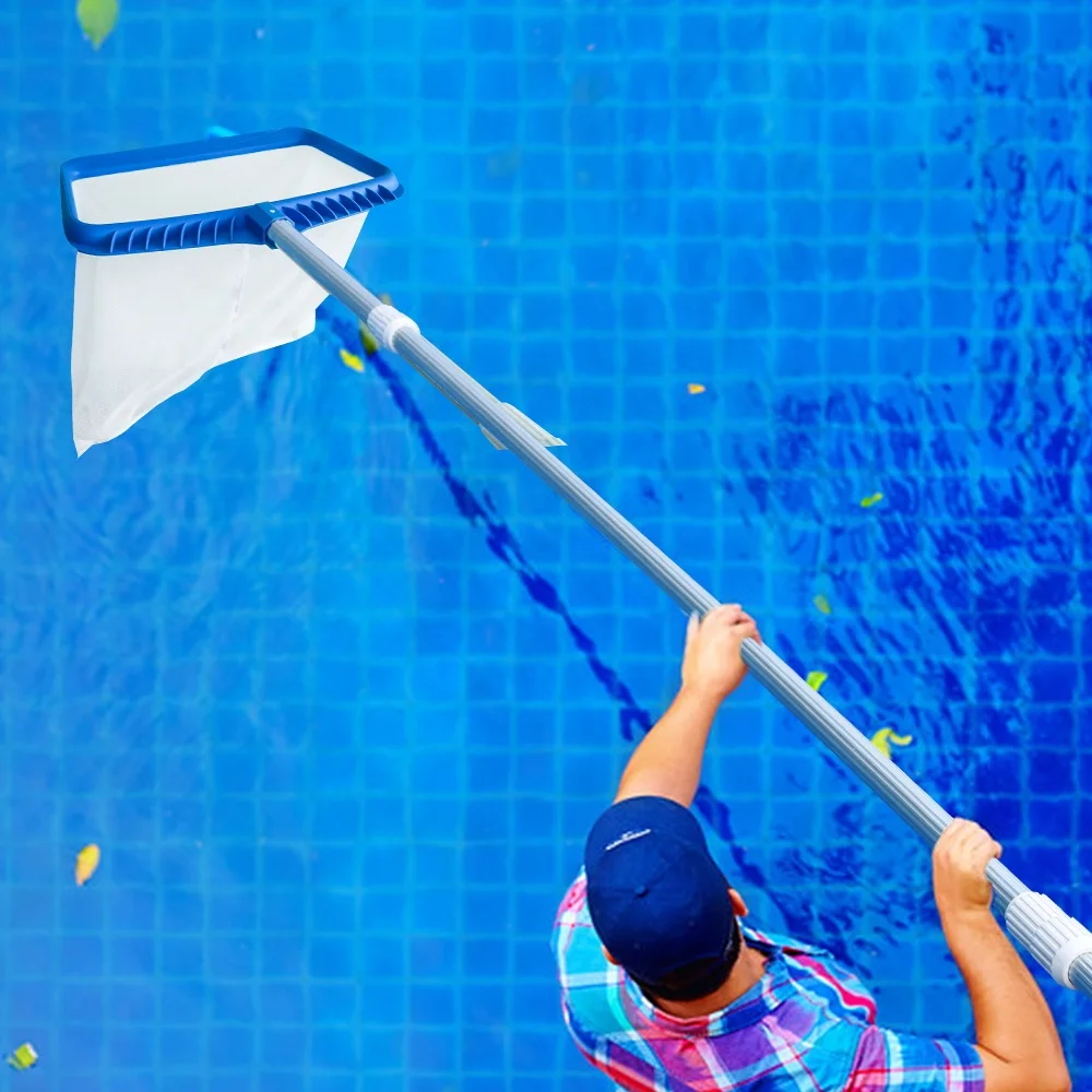Deep Wide Mouth Heavy Duty Pool Leaf Skimmer Leaf Rakes Cleaning Tools Pool Rakes Skimmers