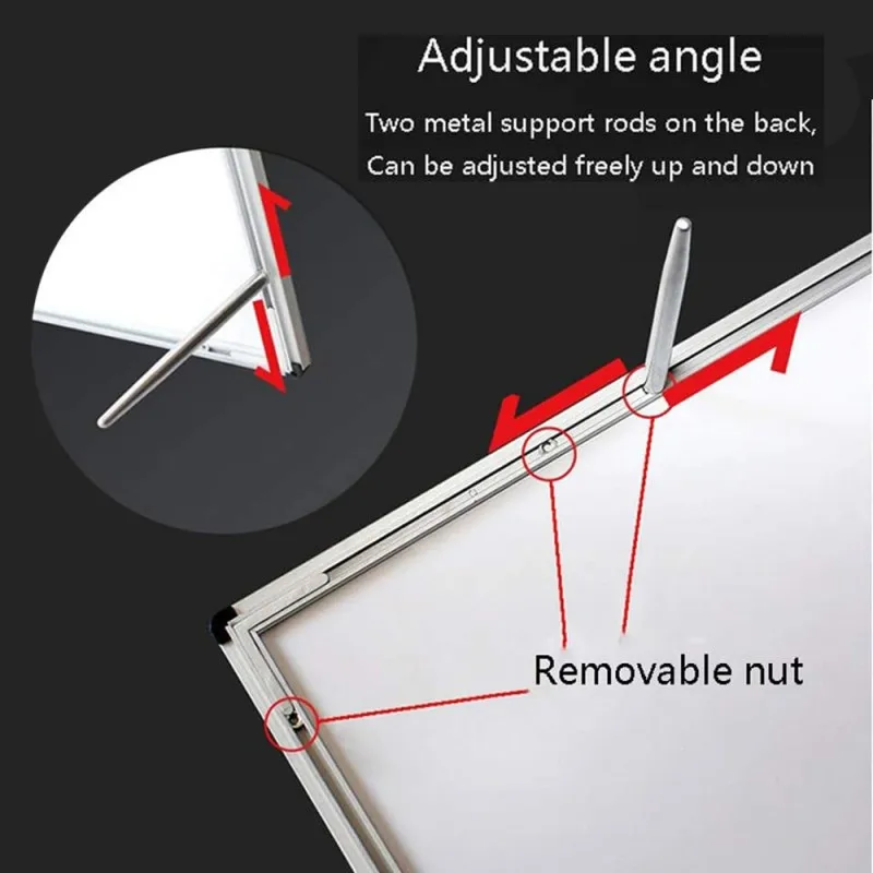 a1 large aluminum frame freestanding light box with poster-5