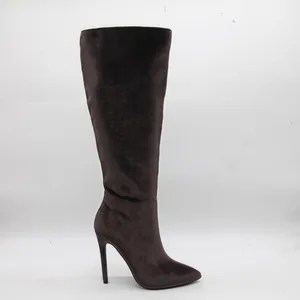 BUSY GIRL HQ1148 Custom Boots Women's Knee High Boots Suede Pointed-toe Over-the-knee High-heeled Boots for Women Autumn Winter