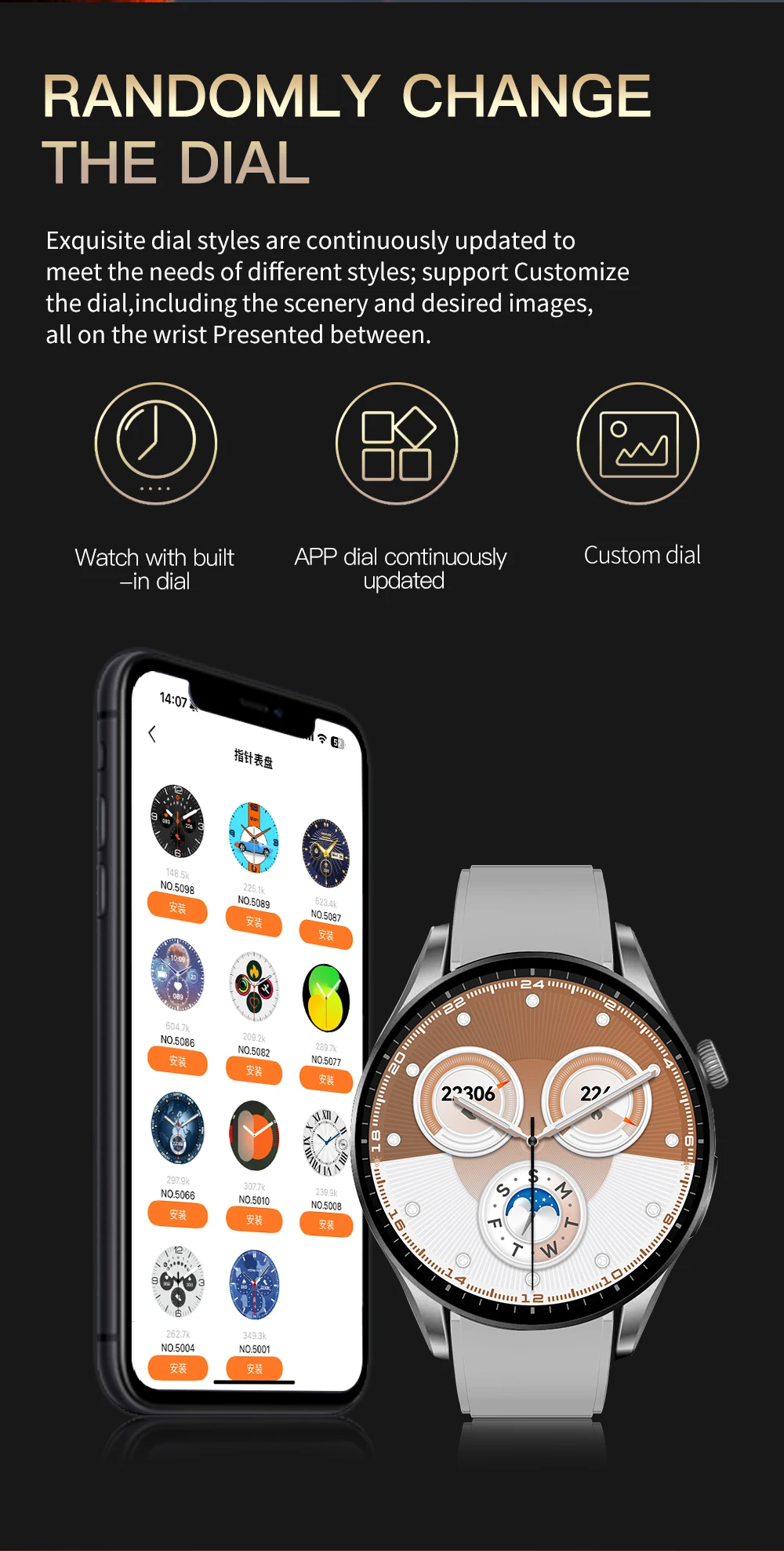 BW16 Smartwatch avec fente SIM 24H surveillance de la santé Modes multisports caméra rétractable BT appel télécommande traqueur de sommeil