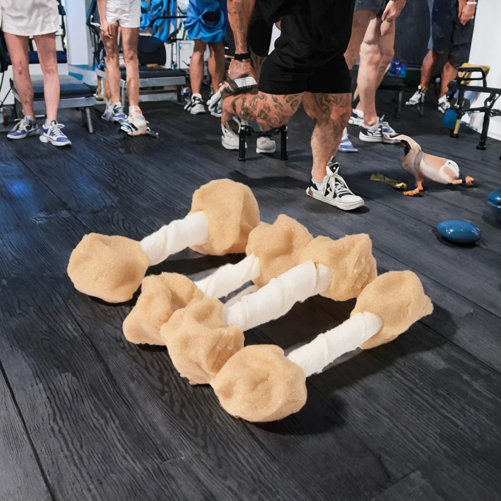 Air-Dried High-Protein Eco-Friendly Chicken Dumbbell Treats for Small Breed Dogs Snacks manufacture
