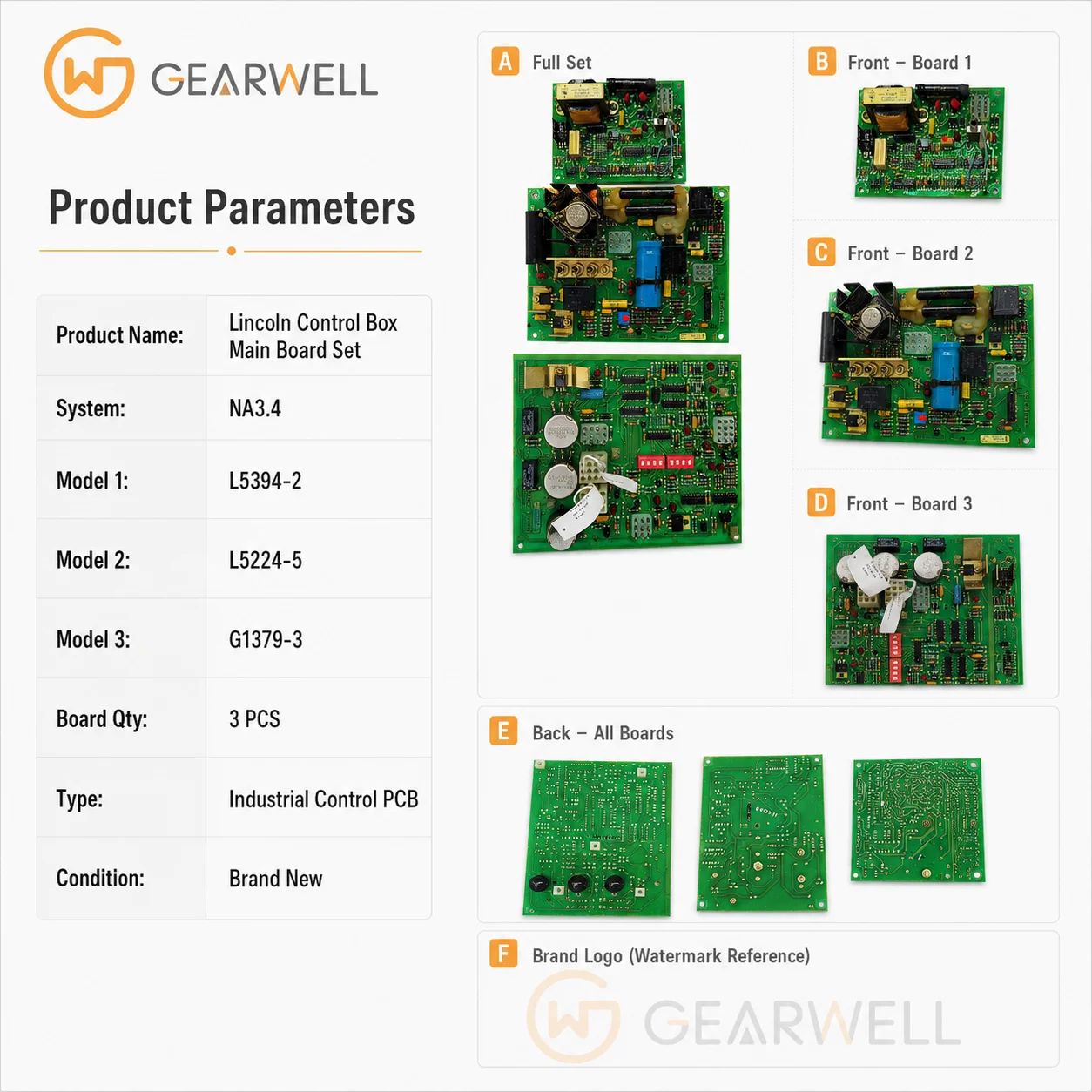 Control Box Main Board Set L5394-2 L5224-5 G1379-3 Industrial