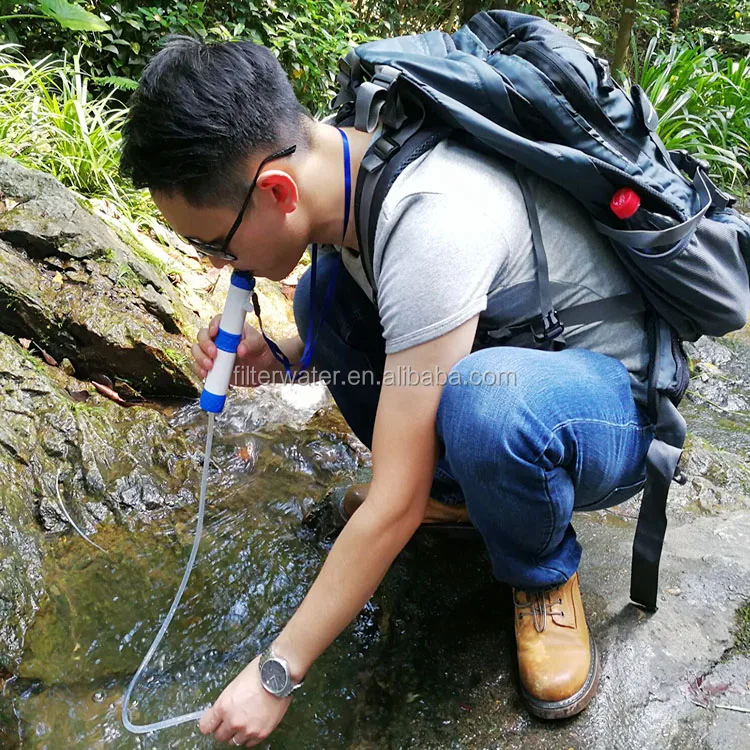 Paille Filtre Eau Portable 0.01 Micron - Purification Camping Randonnée Finerfilters