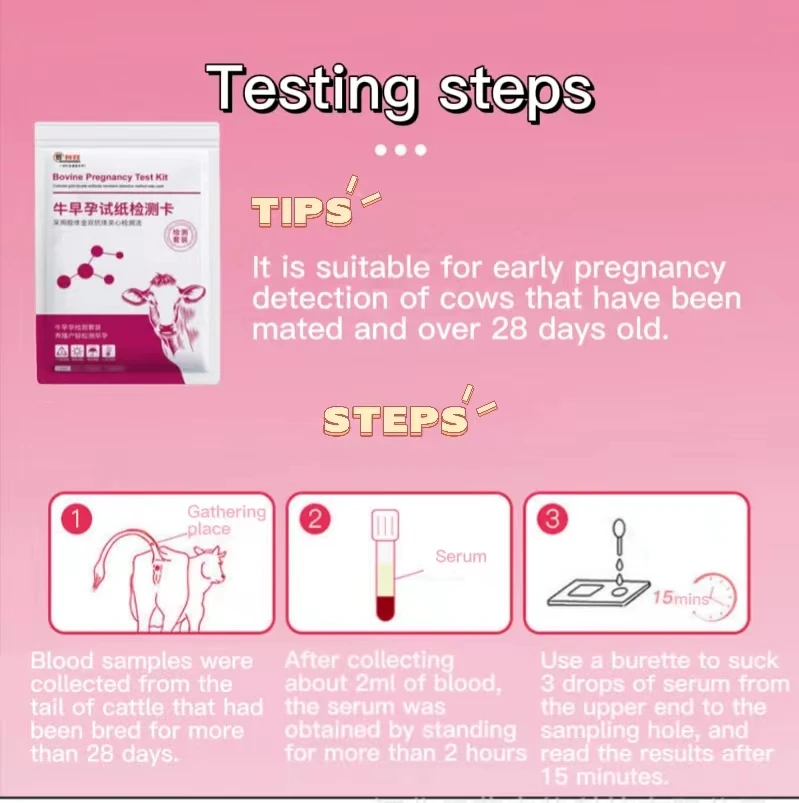 Greatfarm High Accuracy Cow Pregnancy Test Kit Strip Paper By Serum