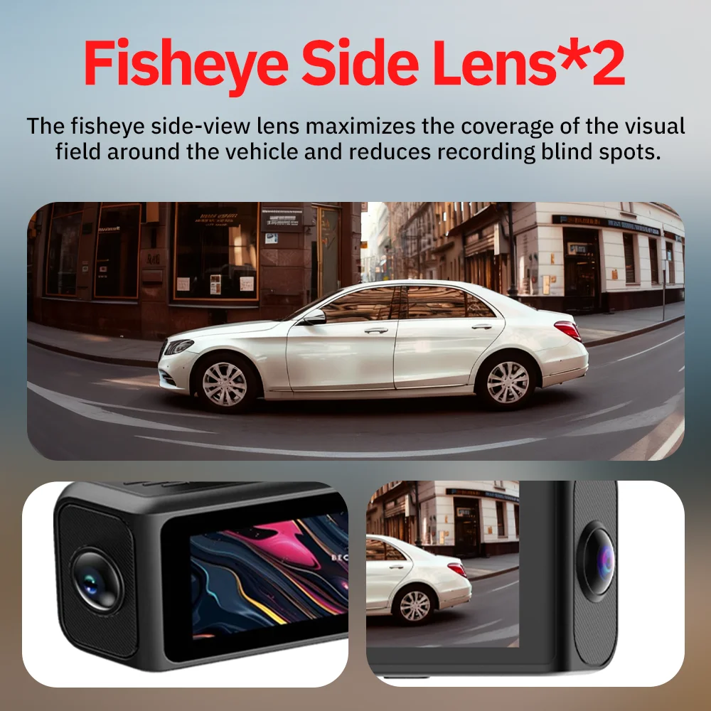 Wholesale 4K 4 Channel Dash Cam WiFi GPS 4 Lens Quad Lens Car DVR Dashcam 24H Parking Monitor Night Vision Factory Price OEM