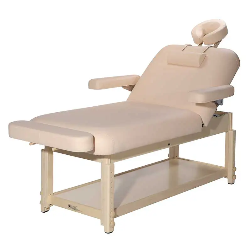 massage table with backrest