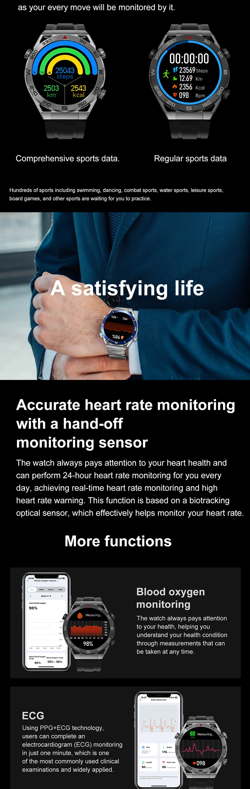 Hot Sale Dt Ultra Mate Smart Watch 2023 Business Sports Nfc Ip68