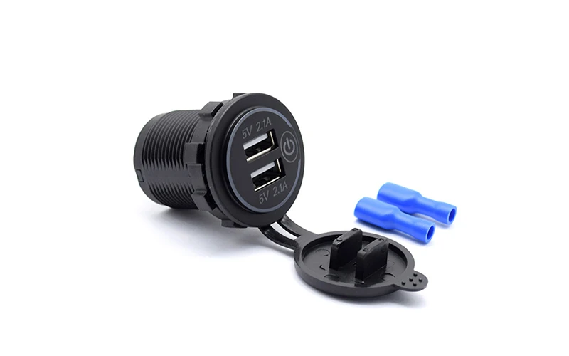 Smart Charging 12v 24v Input 5v 2.1a Output Dual Port Usb Charger