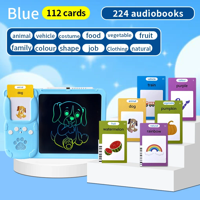 510 Words Talking Flash Cards - LCD Writing Tablet for Toddlers