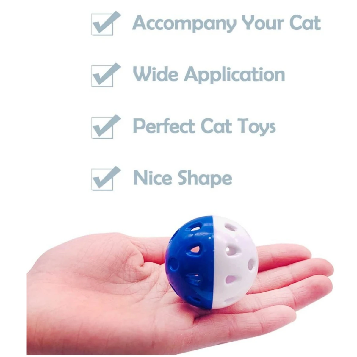 Hollow Plastic Cat Interactive Training Chase Ball Tease Toys With