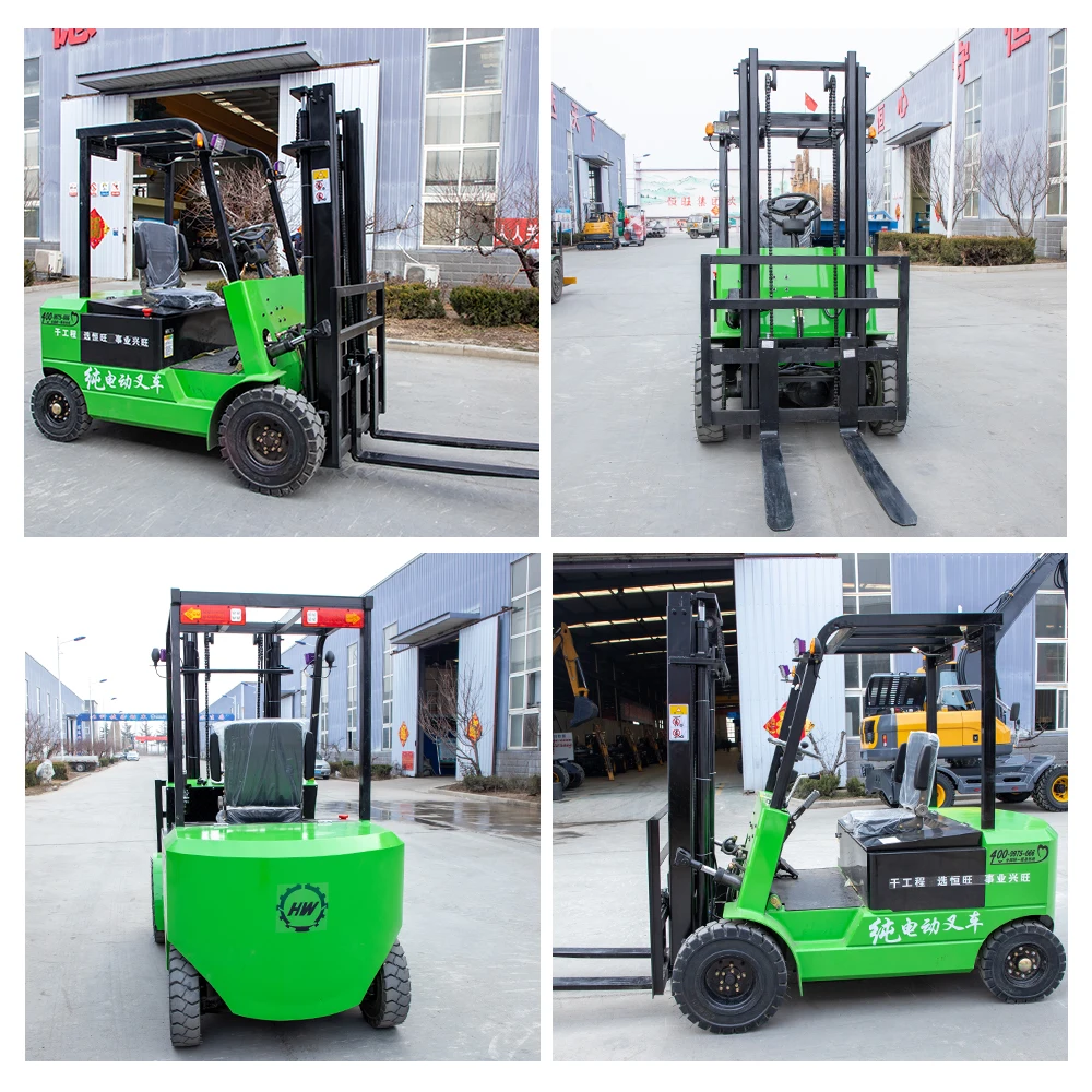 Warehouse Small Electric Forklift 1 Ton Electrical Operated Mini