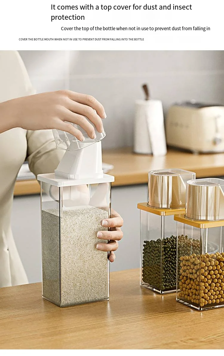 Grain multigrain Noodle storage box Grain food grade plastic kitchen storage jar Bean jar Sealed jar factory