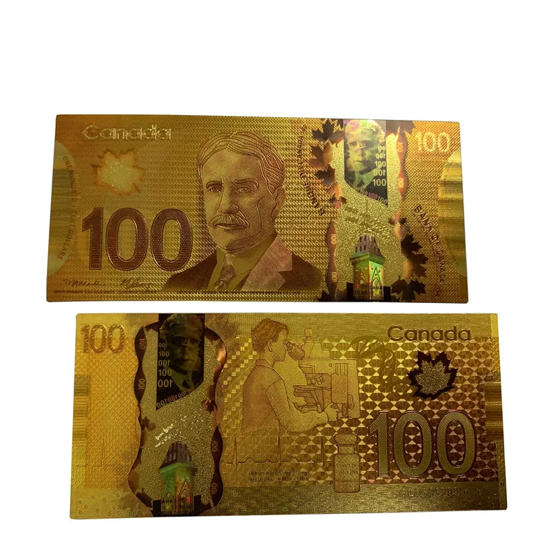 2023 Canadian 100 Dollar Money Collection CAD 100 Gold Canada Dollar Bills