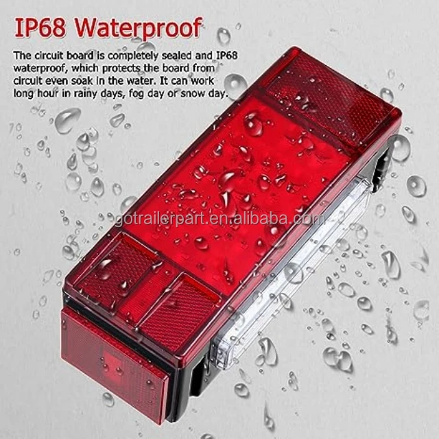 12v Led Trailer Tail Lights Kit Waterproof Low Profile Led Trailer Light Kit Fits All Trailers