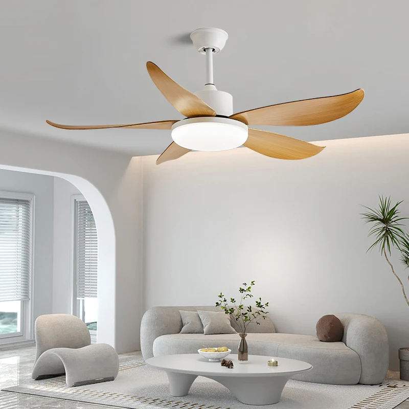 High Quality 50-Inch Modern Indoor Ceiling Fan with LED Light ABS Blades & Remote Control DC Motor for Living Room