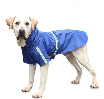 New Fashion Tide Large Rain Coat Dogs Reflective Dog waterproof Raincoat With Hood