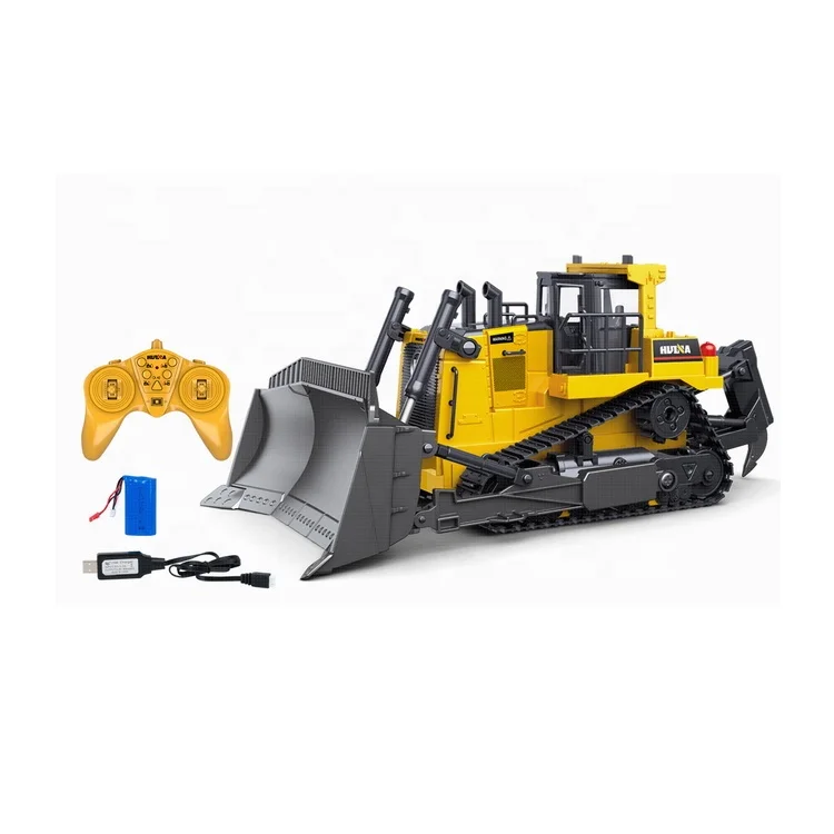 Huina 1569 Scale 8 Channel  1:16   Remote Control Construction Engineer RC Bulldozer Machine for Kids Gift