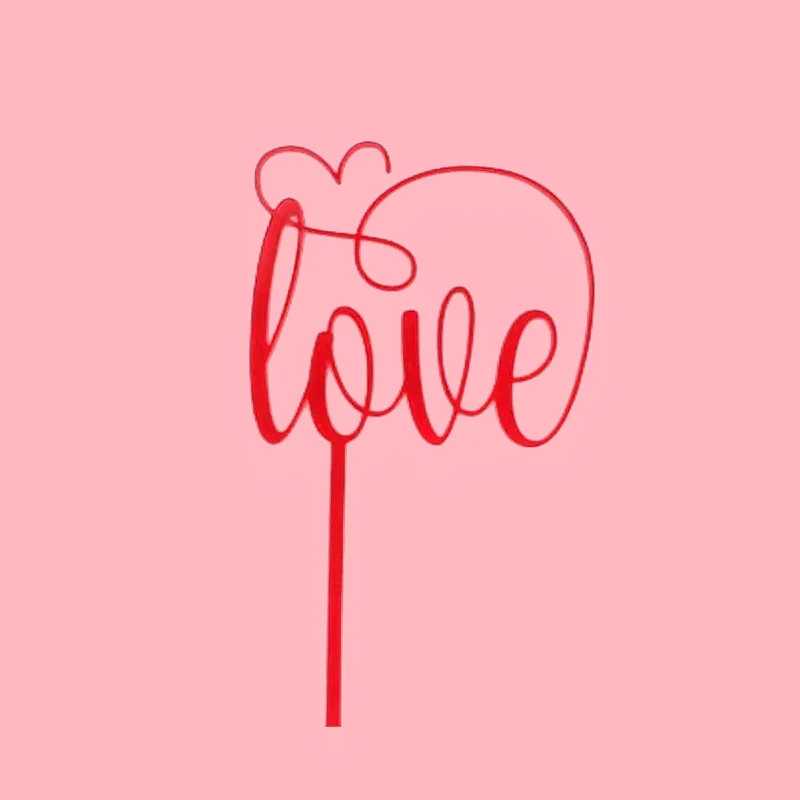 product happy valentines day acrylic cake decoration valentines day acrylic baking cake topper-4
