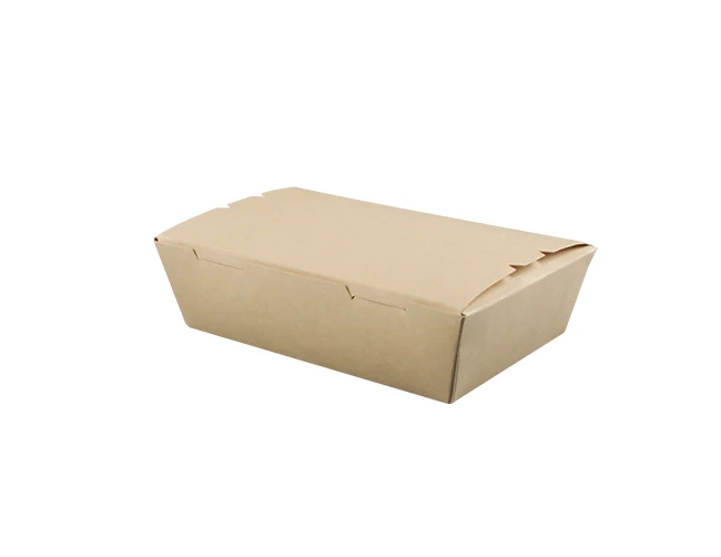 Disposable Takeaway Food Out Container Fried Chicken Pizza Noodle Fast Food Breakfast Lunch Kraft Cardboard Packaging Paper Box factory