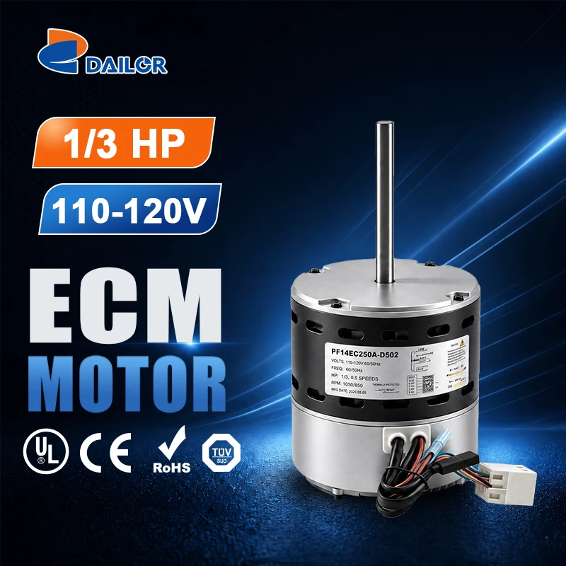 1/3HP 110-120V 1075RPM HVAC Direct Replacement ECM X-13 5SME39DXL210 6103E 5522ET 5532ET 5542ET Furnace Blower EC Motor