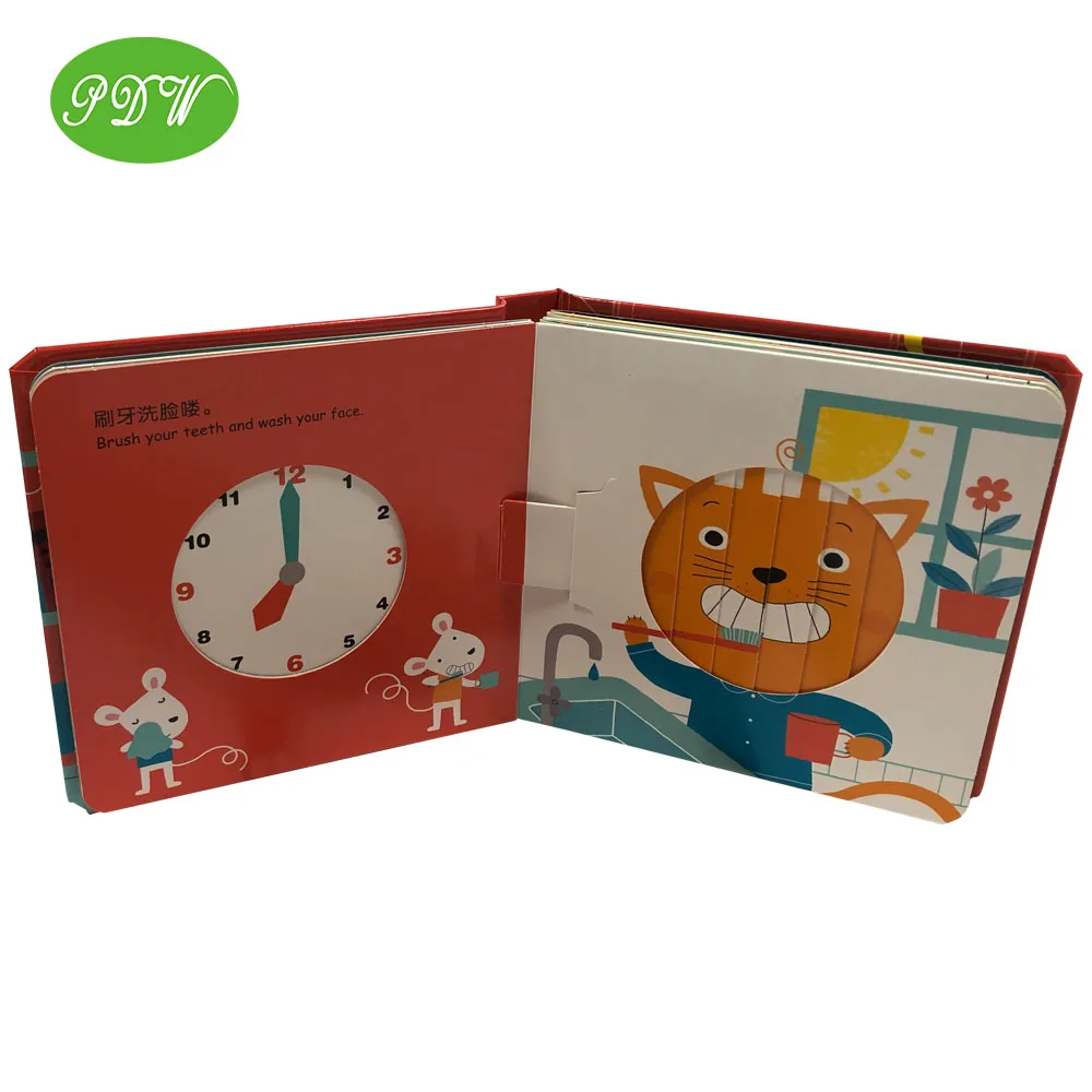 hard cover cartoon book printing 3 d pop up books for baby