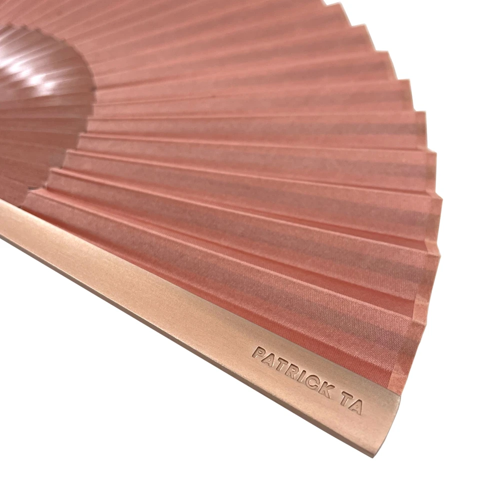 Full Customized Al Metal Hand Fan With Gift Box Abanicos De Mano Custom