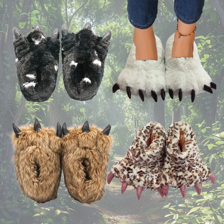 Bear Paw slippers Bear Paw Indoor Cotton slippers Net Red Bear Paw