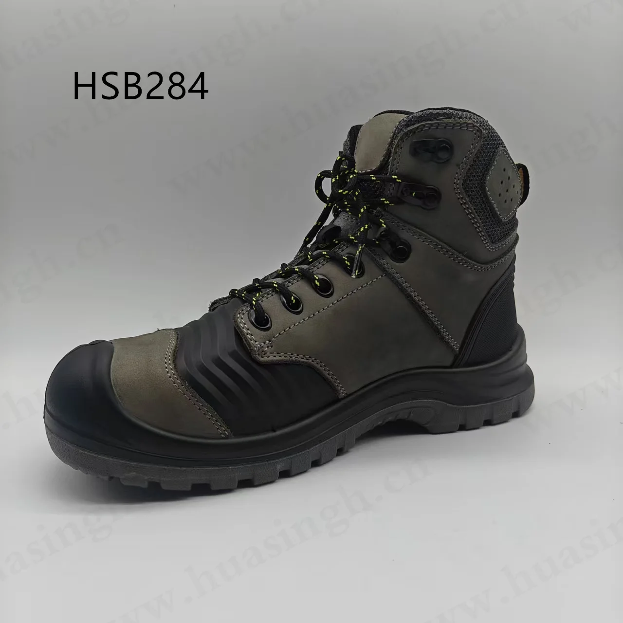 HY,Harsh Environments Top-end Nubuck Leather Upper Grey Work Shoes Anti-smash CE Certification Insulation Safety Boots HSB284