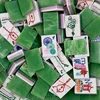 Piastrelle Mahjong Verde Marmo